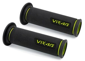 BARRACUDA oN[_ PAIR OF UNIVERSAL VR46 BLACK RUBBER GRIPS Obv nh
