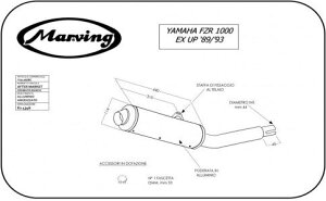 Marving }[BO }t[ Cylindrical FZR 1000 EX-UP YAMAHA }n XbvI}t[