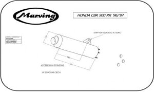 Marving }[BO }t[ Cylindrical CBR 900 RR HONDA z_ XbvI}t[