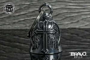 Garage T&F �K���[�W Bravo Bells(�u���{�[�x��) Cross Wing Chrome Bell(�N���X�E�B���O�N���[���x��) �L�[�z���_�[ �o�C�N�֘A�O�b�Y