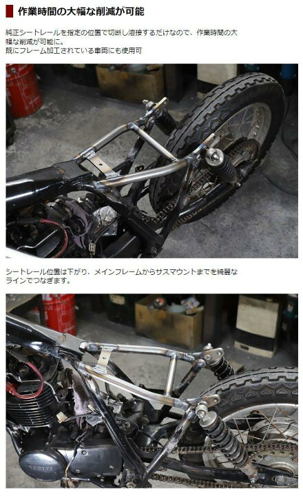 楽天市場】GOODS グッズ シートレールフレームキット SR400 SR500 