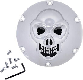 Drag Specialties ドラッグスペシャリティーズ Chrome 3-D Skull Derby Cover［1107-0631］