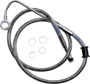Drag Specialties �h���b�O�X�y�V�����e�B�[�Y Extended Length Stainless Steel �t�����g�u���[�L�z�[�X�m1741-5755�n Softail Heritage Classic EFI FLSTCI HARLEY-DAVIDSON �n�[���[�_�r�b�h�\�� �u���[�L�z�[�X�E�N���b