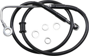 Drag Specialties �h���b�O�X�y�V�����e�B�[�Y Stainless Steel �t�����g�u���[�L�z�[�X�L�b�g�m1741-5759�n Softail Heritage Classic EFI FLSTCI HARLEY-DAVIDSON �n�[���[�_�r�b�h�\�� �u���[�L�z�[�X�E�N���b�`�z�[