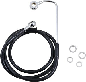 Drag Specialties �h���b�O�X�y�V�����e�B�[�Y Extended Length Stainless Steel �t�����g�u���[�L�z�[�X�m1741-5762�n Softail Heritage Classic EFI FLSTCI HARLEY-DAVIDSON �n�[���[�_�r�b�h�\�� �u���[�L�z�[�X�E�N���b