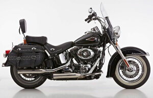 FALCON CUSTOM PARTS �t�@���R�� Double Groove slip on exhaust SOFTAIL Heritage Classic 107 114 HARLEY-DAVIDSON �n�[���[�_�r�b�h�\�� �X���b�v�I���}�t���[ �}�t���[ color�^material�Fsilver�^high gloss polished stainless steel