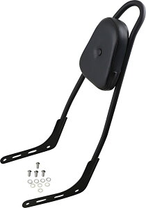 MOTHERWELL �}�U�[�E�F�� One-Piece Sissy Bar Softail Street Bob FXBB Heritage Classic FLHC Slim FLSL 114 FLHCS Deluxe FLDE HARLEY-DAVIDSON �n�[���[�_�r�b�h�\�� �o�b�N���X�g �O�� �J���[�FMatte Black�^Features with Red Pad�m1501-
