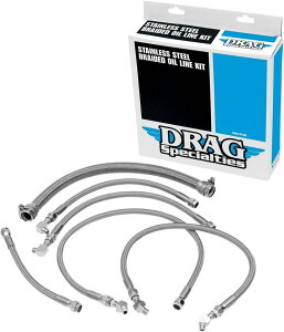 Drag Specialties hbOXyVeB[Y Stainless Steel Braided Oil Line Kitm0711-0035n Softail Standard FXST Heritage Classic FLSTC Springer FXSTS Fat Boy FLSTF Custom FXSTC HARLEY-DAVIDSON n[[_rbh\ ICN