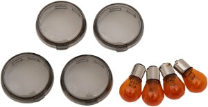 Drag Specialties �h���b�O�X�y�V�����e�B�[�Y Smoked Turn Signal Lens Kits�m0906-6316�n HARLEY-DAVIDSON �n�[���[�_�r�b�h�\�� �E�C���J�[�����Y ���Η� �d���n
