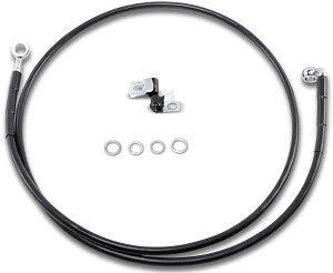 Drag Specialties �h���b�O�X�y�V�����e�B�[�Y Extended Length Black Vinyl �t�����g�u���[�L�z�[�X�L�b�g�m1741-2549�n Softail Standard EFI FXSTI Custom FXSTC FXST Night Train FXSTB FXSTBI Springer FXSTS FXSTSI HARLEY-DAVIDSON �n