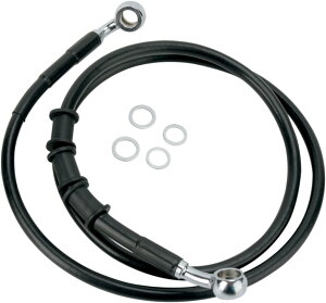 Drag Specialties �h���b�O�X�y�V�����e�B�[�Y Stainless Steel �t�����g�u���[�L�z�[�X�L�b�g�m1741-2798�n Softail Fat Boy EFI FLSTFI Heritage Classic FLSTCI HARLEY-DAVIDSON �n�[���[�_�r�b�h�\�� �u���[�L�z�[�X�E�N