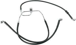 Drag Specialties �h���b�O�X�y�V�����e�B�[�Y Stainless Steel �t�����g�u���[�L�z�[�X�L�b�g�m1741-2906�n CVO Fat Bob FXDFSE FXDFSE2 Low Rider EFI FXDL S FXDLS FXDF HARLEY-DAVIDSON �n�[���[�_�r�b�h�\�� �u���[�L�z�[