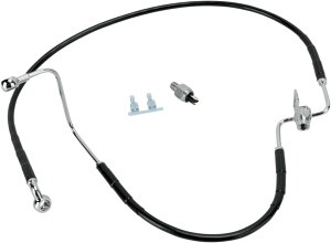 Drag Specialties �h���b�O�X�y�V�����e�B�[�Y Stainless Steel ���A�u���[�L�z�[�X�L�b�g�m1741-2945�n Softail Fat Boy EFI FLSTFI Custom FXSTC Lo FLSTFB Heritage Classic FLSTCI Night Train FXSTBI Deluxe FLSTNI Cross Bones FLSTSB �u
