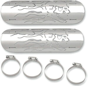 Drag Specialties hbOXyVeB[Y Flaming Skull Heat Shieldsm1861-0102n }t[K[hEq[gK[h }t[