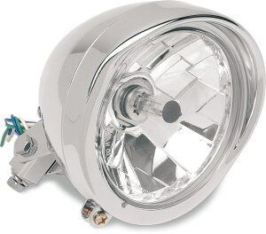 Drag Specialties �h���b�O�X�y�V�����e�B�[�Y Diamond-Style Bottom-Mount 5-3/4' Headlight Assemblies�m2001-0095�n �w�b�h���C�g ���Η� �d���n
