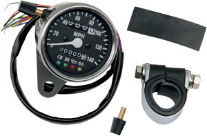 Drag Specialties hbOXyVeB[Y 2.4' Mini Mechanical Speedometer with LED Indicatorsm2210-0210n Xs[h[^[ [^[ECWP[^[֌W dn