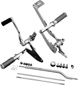 Drag Specialties �h���b�O�X�y�V�����e�B�[�Y Forward Control Kit With Pegs�mDS-243485�n Super Glide II FXRS Low Rider Custom FXLR Sport Grand Touring FXRD Convertible FXRS-CONV FXR 3 Chrome FXRC FXRS-SP 2 FXRT 4 Disc FXRDG �o�b�N�X�e�b