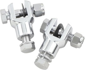 Drag Specialties ドラッグスペシャリティーズ Replacement Chrome Footpeg Clevis Mounts［DS-253492］