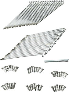 Drag Specialties �h���b�O�X�y�V�����e�B�[�Y Chrome and Stainless Steel Spoke Set�mDS-380120�n HARLEY-DAVIDSON �n�[���[�_�r�b�h�\�� �X�|�[�N�E�j�b�v�� �z�C�[���֘A �����