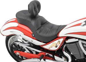Drag Specialties hbOXyVeB[Y Ez Glide II Backrest Compatible Low-Profile Leather Touring Seatm0810-1577n Jackpot VICTORY BNg[ V[g V[g֘A O