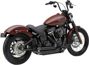 COBRA コブラ Speedster Short RPT フルエキゾーストマフラー Softail Heritage Classic 114 FLHCS Sport Glide FLSB FLHC HARLEY-DAVIDSON ハーレーダビッドソン マフラー Color/Finish:Black(End Cap Color/Finish:Aluminum)[1800-2301
