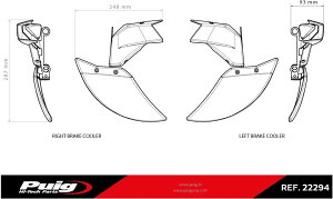 Puig �v�[�` �u���[�L�N�[���[(BRAKE COOLER) T-MAX 560 TECH MAX YAMAHA ���}�n ���̑��u���[�L�p�[�c �u���[�L