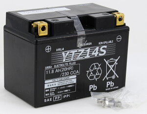 GS YUASA GS���A�T YTZ14S �I�[�g�o�C�p ����ٌ^(MF)12V�o�b�e���[�y�t���[�d�ς݁z HONDA �z���_ YAMAHA ���}�n ���n�o�b�e���[ �o�b�e���[�֘A