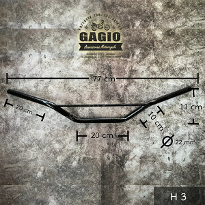 GAGIO MOTOR PARTS KWI[^[p[c Off-road style handlebar with a barC steel size 22 mm. (No.3) nho[ nh