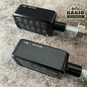 GAGIO MOTOR PARTS �K�W�I���[�^�[�p�[�c three systems CNC Moto Box turn lights in square-type and�C color black. �E�C���J�[ ���Η� �d���n