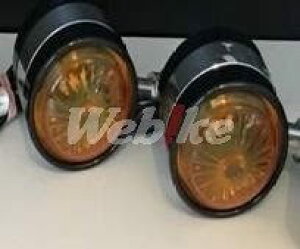 GAGIO MOTOR PARTS �K�W�I���[�^�[�p�[�c LED 2 sides Black/Silver Blinkers �E�C���J�[ ���Η� �d���n
