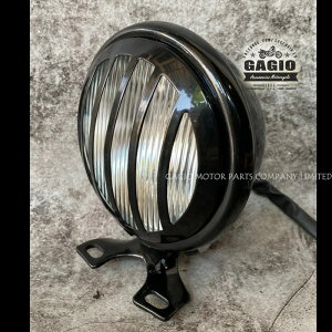 GAGIO MOTOR PARTS �K�W�I���[�^�[�p�[�c 5-inch round headlamp with clear lens grille. �w�b�h���C�g ���Η� �d���n