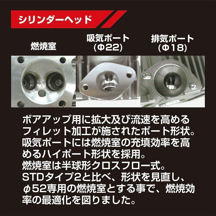 楽天市場】KITACO キタコ 108cc スタンダード ボアアップキット 