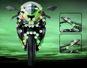 EAZI-GUARD C[W[K[h ԎʃXg[`bvveNVtB Ninja ZX-6R KAWASAKI JTL veNVtBEیtB O J[FOXT[tFX ()