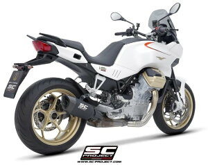 SC-PROJECT SCプロジェクト SC1-R スリップオンサイレンサー【公道走行可】 V100 MANDELLO MOTOGUZZI モトグッチ スリップオンマフラー マフラー タイプ:ブラックエディション(マットブラック塗装)