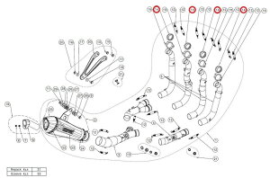 AKRAPOVIC アクラポビッチ 【リペアパーツ】P-102 head bushe SS S1000R S1000RR S1000XR BMW マフラーフランジ マフラー