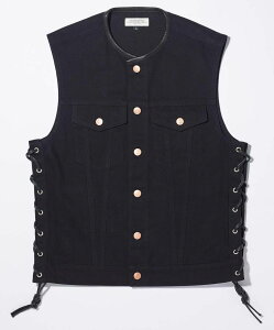 KADOYA Jh SOLID BIKER VEST [KfS LEATHERKfS PRODUCT] xXg Ap