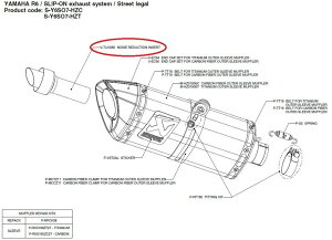 AKRAPOVIC AN|rb` yyAp[czV-TUV080 noise reduction insert YZF-R6 YAMAHA }n obtECi[TCT[ }t[