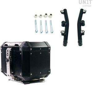 UNIT GARAGE ���j�b�g�K���[�W Unit Garage Atlas 36L Aluminum Top Case + Husqvarna Norden 901 Plate with support�C Black | AL3+3006_BL-Black �g�b�v�P�[�X�E�e�[���{�b�N�X �ԑ̗p�o�b�O�E�P�[�X