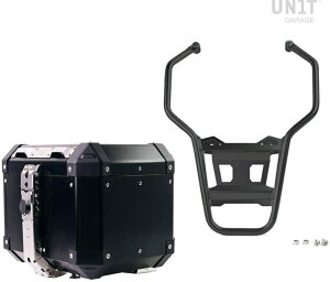 UNIT GARAGE ���j�b�g�K���[�W Unit Garage Atlas 36L Aluminum Top Case + Rear luggage rack�C Black | AL4_BL+1932-Black �g�b�v�P�[�X�E�e�[���{�b�N�X �ԑ̗p�o�b�O�E�P�[�X