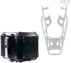 UNIT GARAGE ���j�b�g�K���[�W Unit Garage Atlas 36L Aluminum Top Case + Rear luggage rack with passenger grip�C Silver | AL4_BL+2033-Silver �g�b�v�P�[�X�E�e�[���{�b�N�X �ԑ̗p�o�b�O�E�P�[�X