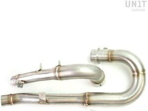 UNIT GARAGE ���j�b�g�K���[�W Unit Garage Headpipe Triumph without catalitic converter in inox | 3134 SCRAMBLER 1200 XC XE TRIUMPH �g���C�A���t �t���G�L�]�[�X�g�}�t���[ �}�t���[