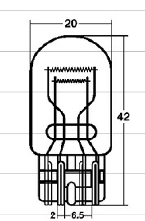  テールランプ ウインカー用 電球 ブリスターパック  12V 18 5W 純正リペア用(NO.068)