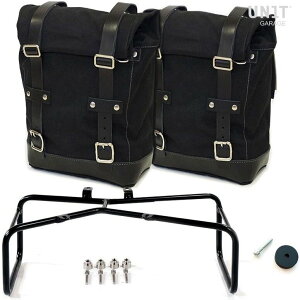 UNIT GARAGE ���j�b�g�K���[�W Unit Garage Two Side Panniers Canvas + Double Subframe NineT�C Black/Black | 2xU001+1626+A2_Black-Black �T�C�h�o�b�O �ԑ̗p�o�b�O�E�P�[�X