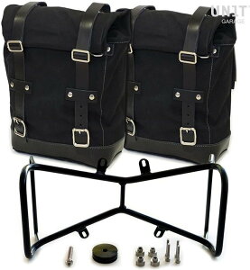 UNIT GARAGE ���j�b�g�K���[�W Unit Garage Two Side Panniers Canvas + Symmetrical Double Subframe NineT�C Black/Black | 2xU001+1632+A2_Black-Black �T�C�h�o�b�O �ԑ̗p�o�b�O�E�P�[�X
