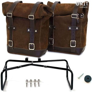 UNIT GARAGE ���j�b�g�K���[�W Unit Garage Two Waxed suede Side Panniers + Symmetrical Double Subframe NineT�C ColoradoBrown | 2xU002+1632+A2_ColoradoBrown �T�C�h�o�b�O �ԑ̗p�o�b�O�E�P�[�X