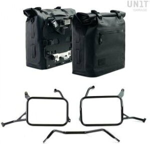 UNIT GARAGE ���j�b�g�K���[�W Unit Garage Two Khali side panniers in TPU 35L - 45L + Pair of aluminium plates with Inox Subframe Yamaha | 2xUG002+AL0C+3206_BL �T�C�h�o�b�O �ԑ̗p�o�b�O�E�P�[�X