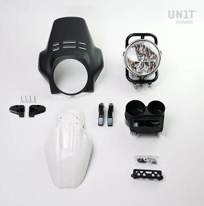 UNIT GARAGE ���j�b�g�K���[�W Unit Garage Kit front headlight PRO FENOUIL R850R-R1100R�C Matt black+Alpinewhite | 2305-Matt-black-Alpinewhite �w�b�h���C�g ���Η� �d���n