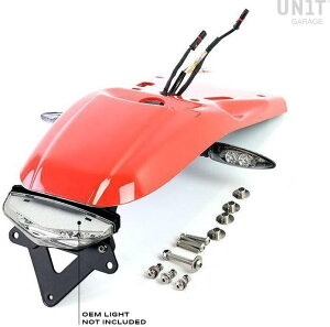 UNIT GARAGE ���j�b�g�K���[�W Unit Garage Rear fender with license plate kit for the original headlight�C Red | 1651+1694-Red �t�F���_�[���X�L�b�g �t�F���_�[�֘A �O��