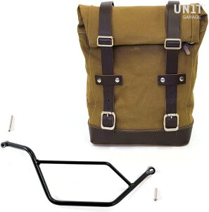 UNIT GARAGE ���j�b�g�K���[�W Unit Garage Side Pannier Canvas + Subframe Bmw GS 850/1100/1150 e ADV�C Beige/Brown | U001+1524DX-Beige-Brown �T�C�h�o�b�O �ԑ̗p�o�b�O�E�P�[�X
