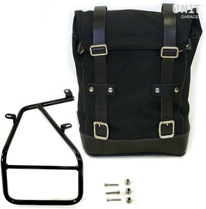 UNIT GARAGE ���j�b�g�K���[�W Unit Garage Side Pannier Canvas + Subframe NineT Series�C Black/Black | U001+1620-Black-Black �T�C�h�o�b�O �ԑ̗p�o�b�O�E�P�[�X